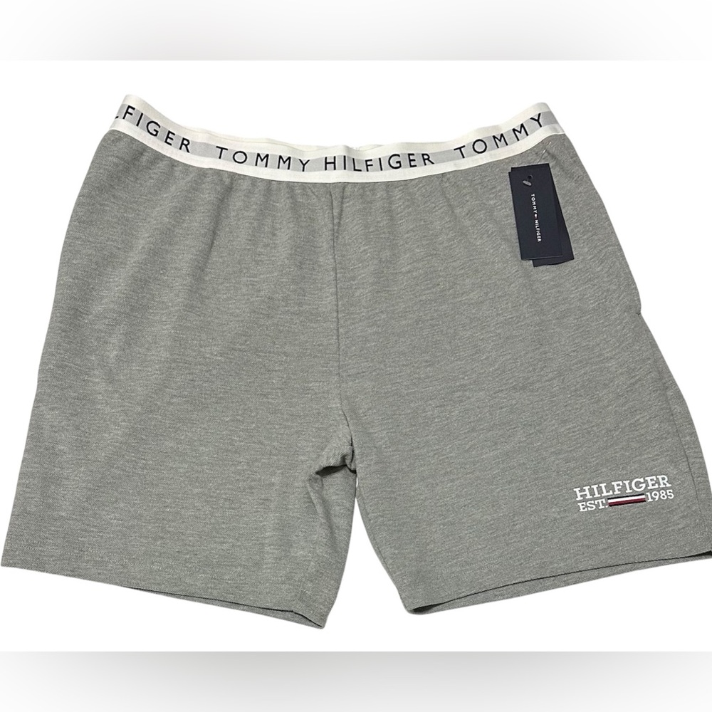 Tommy Hilfiger Men's Knit Lounge/Sleep Shorts Large (36-38) Heather Gray